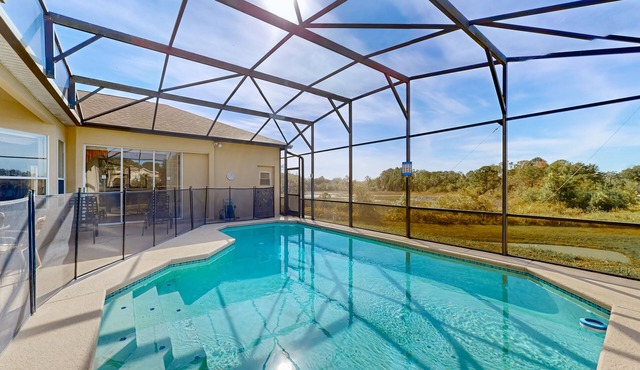 Gated community home with private pool, screened lanai, & W/D - near Disney/golf