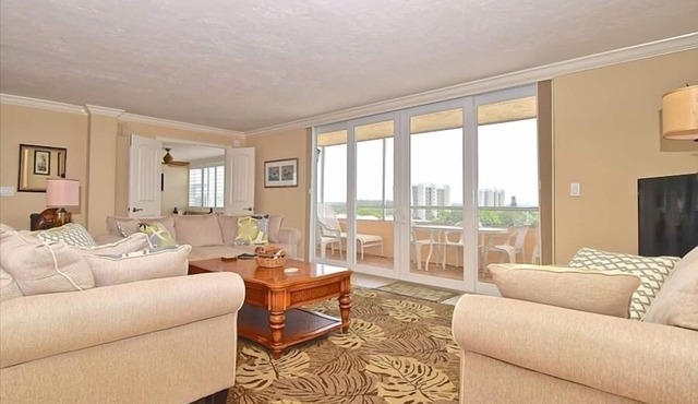 Gulf Front Condo with Vews of the Gulf & Bay at Fishermans Haven. Private Beach, Heated Pool, Gated.