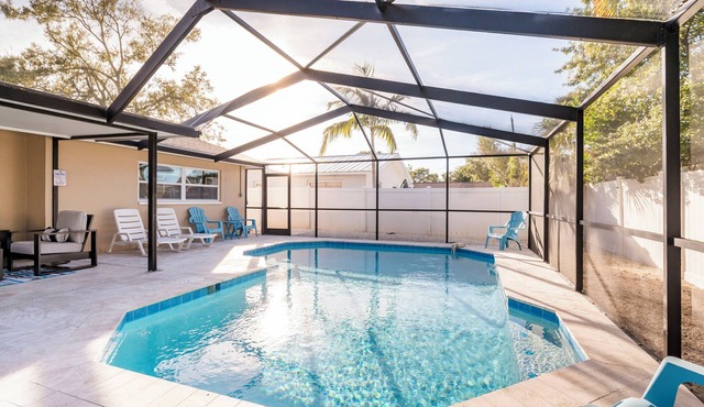 Heated Private Pool + Game Room | Family & Group Favorite | Beach Minutes Away