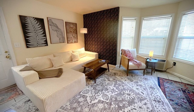 Ladybug Suite at Grey Hawk Bar & Gardens Kitchen Pets Welcome!