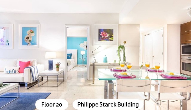 Miami Bay View Condo | Private Glass Balcony