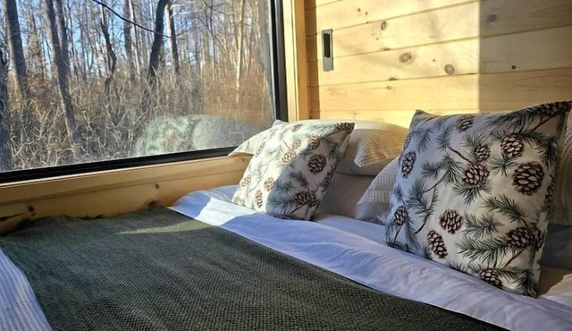 Pine: Serene Tiny House Nestled in the Woods in Quakertown for a Romantic Glamping Getaway in Pennsylvania