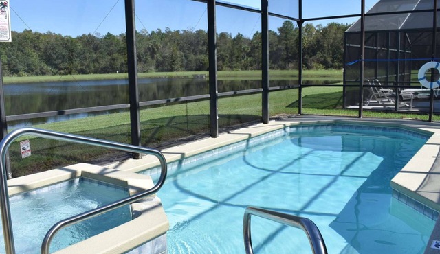 Private pool home, gated community, stunning lake views, games area!