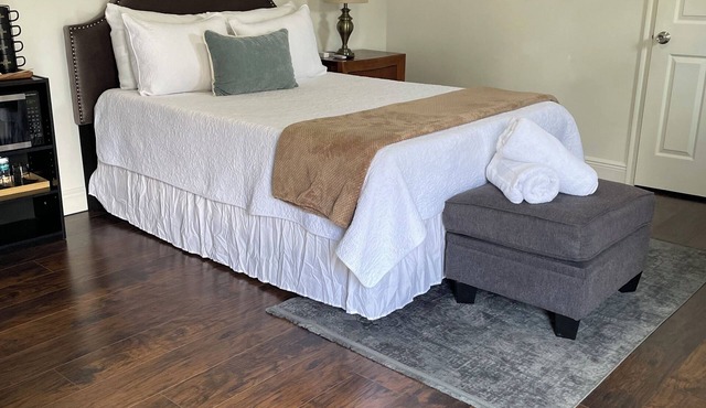 private studio-style suite with its own entrance