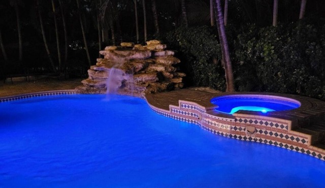 Relax under the Palms in Pinecrest! Waterfall, Pool and spa