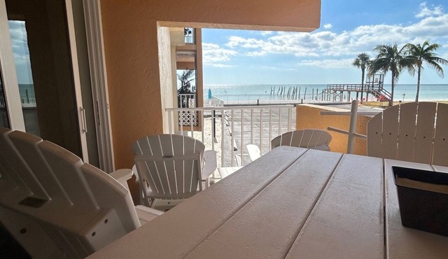 Right on the Beach, 2 bedroom Condominium. Beautiful sunsets on Redington Beach.
