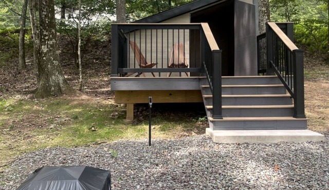 Rural Cabin with Little Private Deck and Fire Pit in Pennsylvania