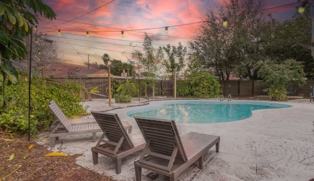Sunny 3BR escape w/tiki patio dining & yard