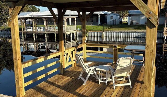 The Bass House water front canal with dock and WiFi.