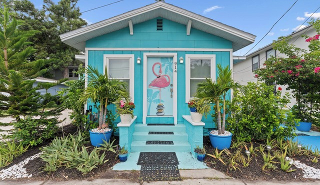 Uptown Flamingo Bungalow Downtown St Pete Walk to Crescent Lake Park