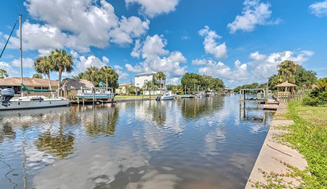 Waterfront Home on Canal w/Dock & Pedal Boat!