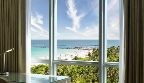 Corner Studio with Two Double Beds and Partial Ocean View