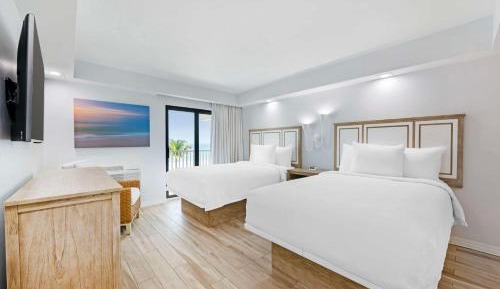One-Bedroom Double Suite with Two Double Beds, Sofa Bed, Balcony and Gulf View - Non-Smoking