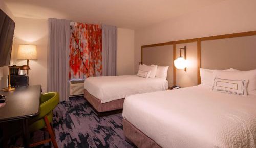 Double Room with Two Double Beds, Roll-In Shower and Transfer Shower - Mobility Access/Hearing Accessible