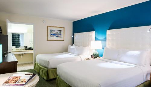 Standard Double Room with Two Double Beds and Accessible Roll-In Shower
