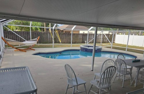 Port Saint Lucie House | Spacious Family Home with Pool & Large Backyard in Port St. Lucie