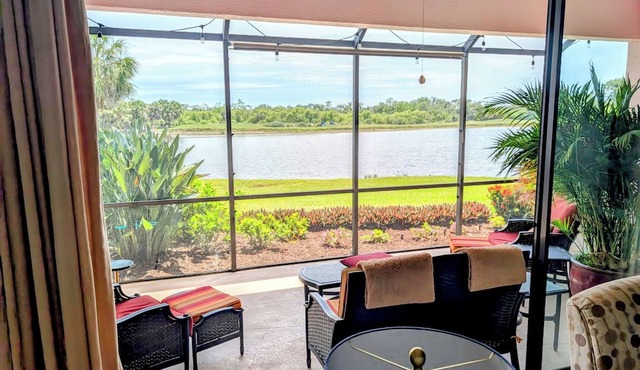 Gated Riverwood community, private beach club, huge variety of amenities.