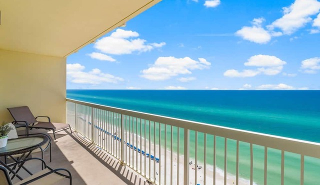 GULF FRONT @ CELADON BEACH~ Quiet West End~Free Beach Chair Service! Two Bedroom+Bunk Room!